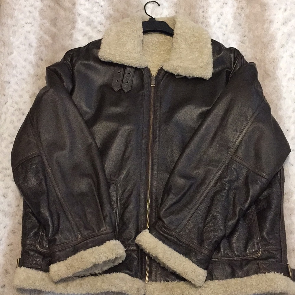 Man Wilson Leather Jacket Size XL